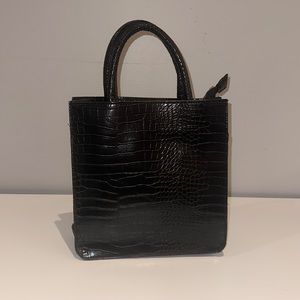 Croc Embosed Faux Leather tote
